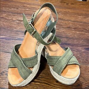 Fergie Olive Green Espadrille Sandals